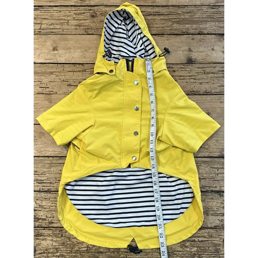 Unbranded Dog Yellow Zip Up Raincoat With Removable Hood Size XL NWOT